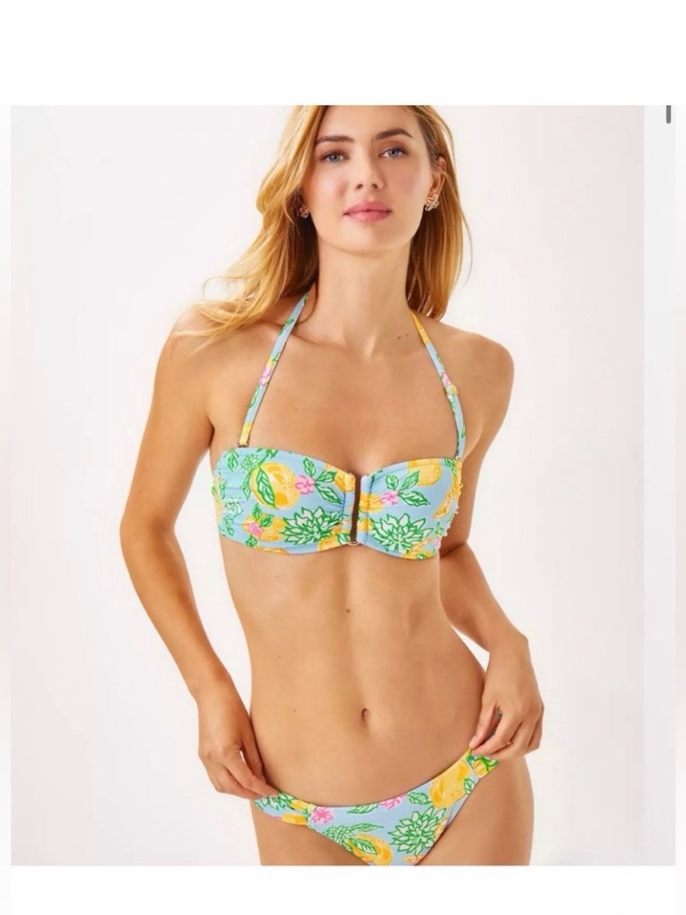 Lilly Pulitzer Jessa Bandeau Bikini top size 6. Never worn Bluette